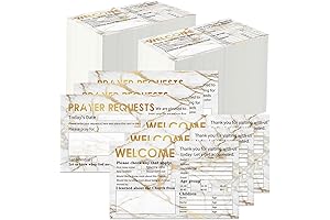500-Count Church Visitor Welcome Packets: Extend a Warm Greeting with Marble-Inspired Cards