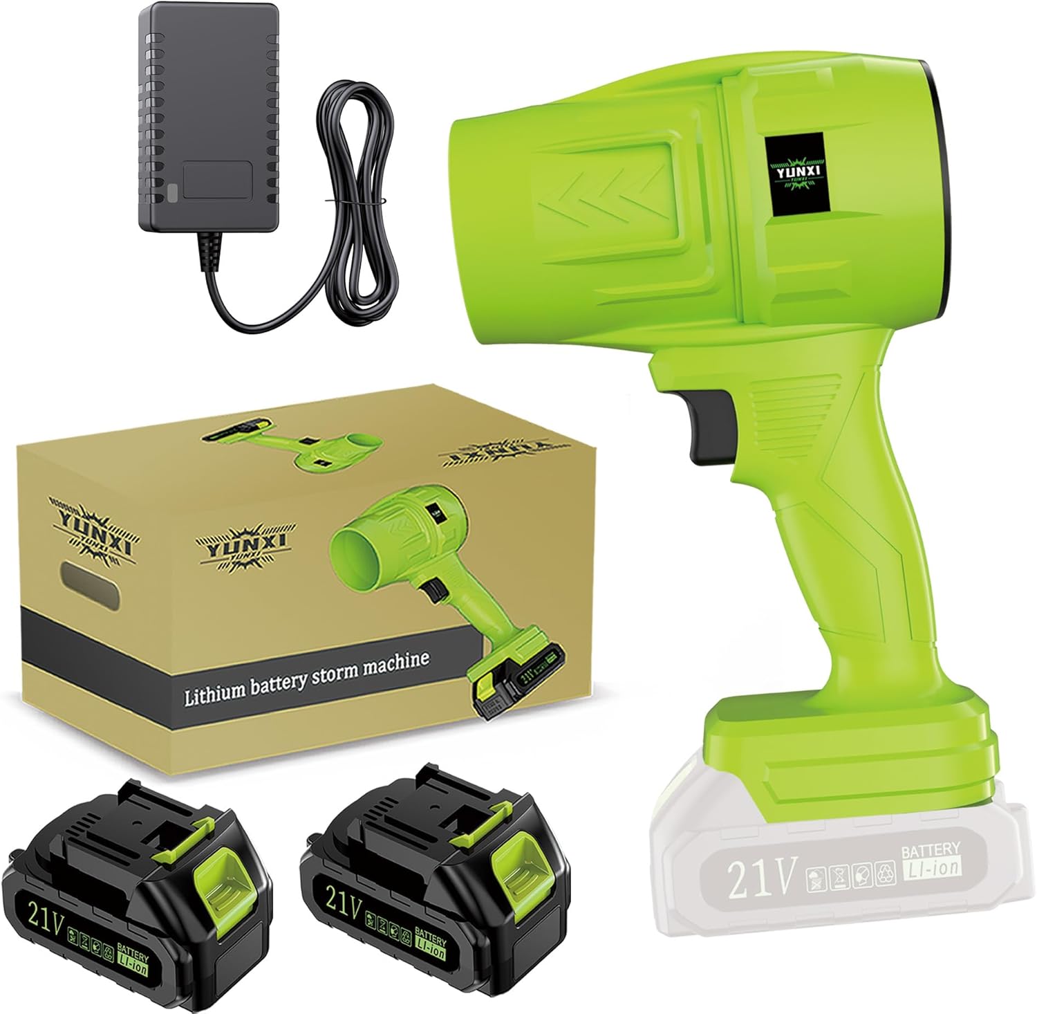 Cordless Blower Durable casing, Adjustable Speed, Portable Fast Charging Lithium Battery (Machine+Advanced Battery * 2+Accessories)