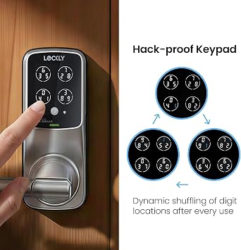 Lockly Secure Pro Wi-Fi Smart Lock with Handle and Lockly Touchscreen Cover