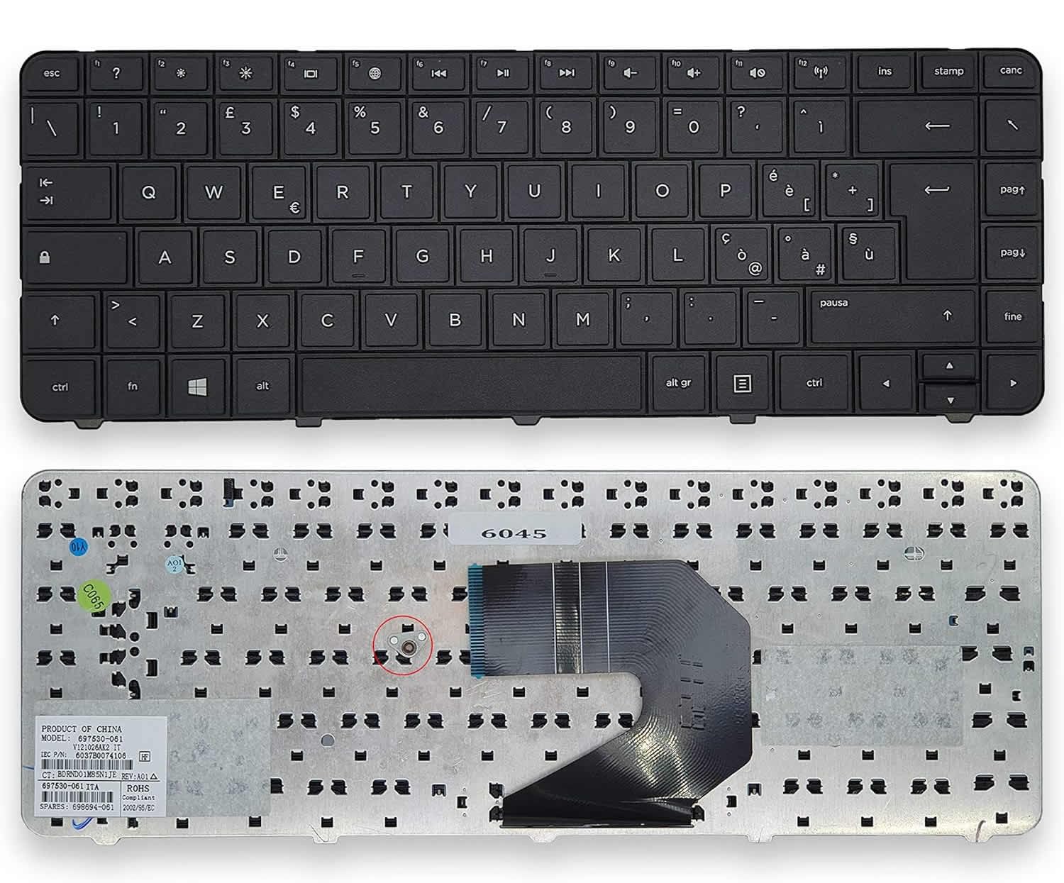 Tastiera Italiana per HP Compaq 250 G1 255 G1 430 630 635 Pavilion G6-1000 240 G1 245 G1 246 G1 Layout IT