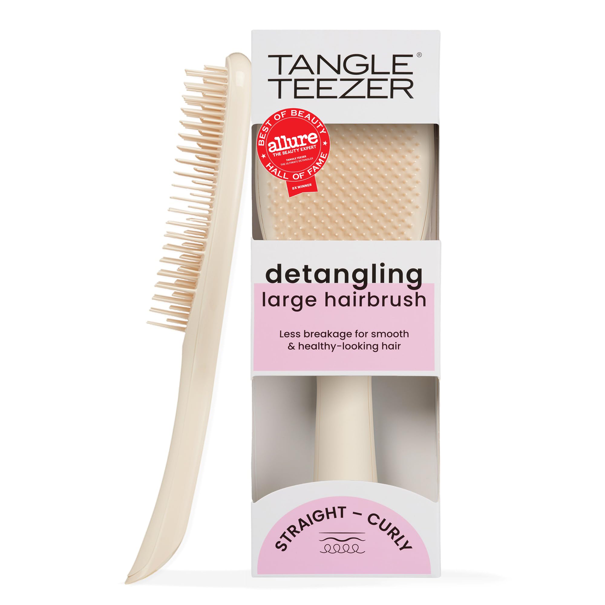 Amazon.com : Tangle Teezer Large Ultimate Detangler Hairbrush for Wet & Dry  Hair, Eliminates Knots & Reduces Breakage for Long, Thick, & Curly Hair  Types, Vanilla : Beauty & Personal Care