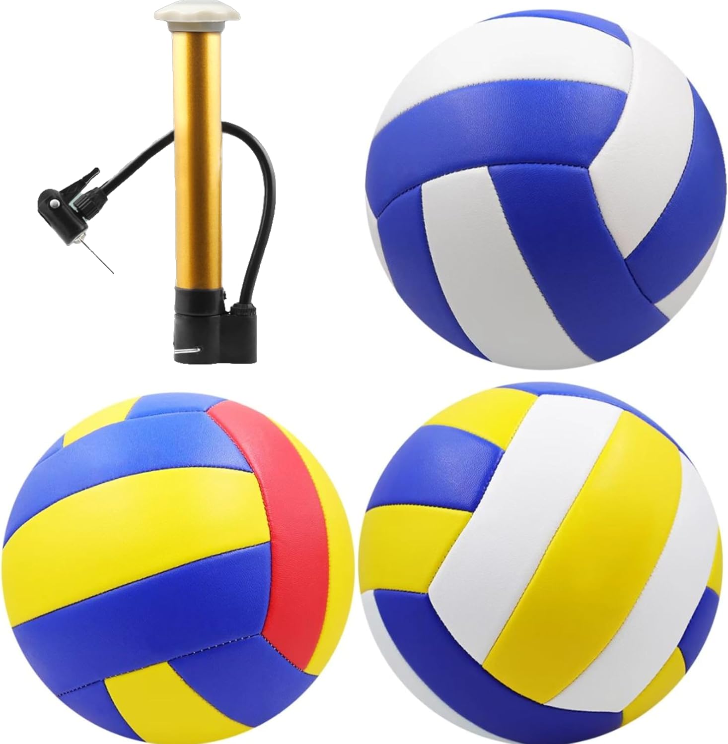 Official Size 5 Volleyball, Training Balls, Waterproof and Wear-Resistant, Beach Volleyball，Three Packs