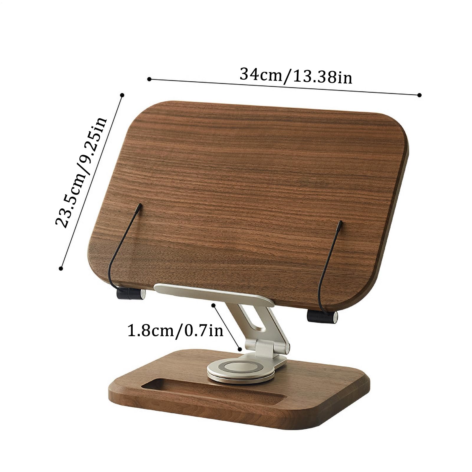 Supporto per libri, supporto a manuali | Supporto per libro di lettura del | libro di cucina - Supporto per manuale regolabile in altezza e angolo, con graffette, per computer portatile, tablet da libro