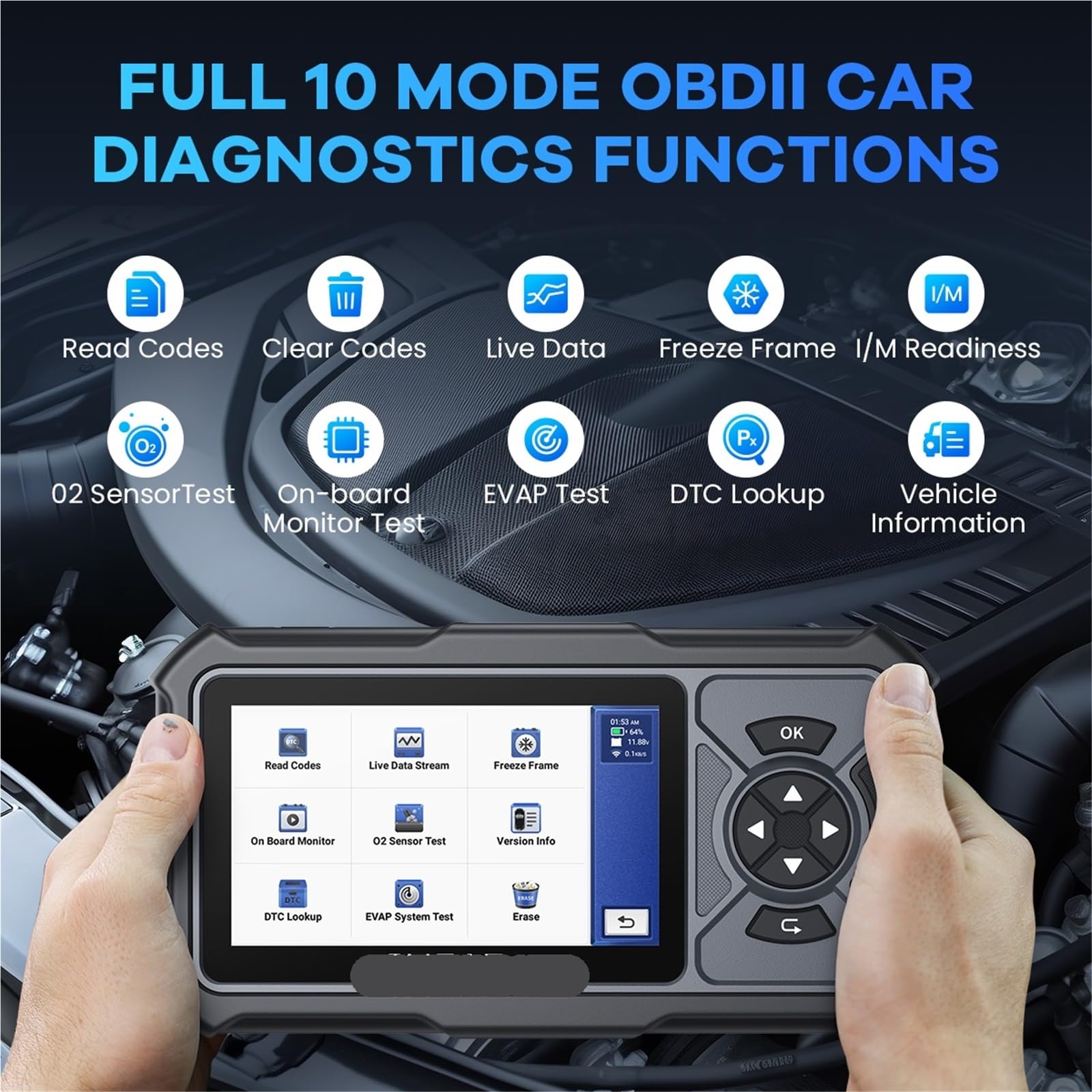 CDE900 LITE OBD2 Scanner Full Car Code Reader System Scan Tool 5 Reset EOBD Diagnostic
