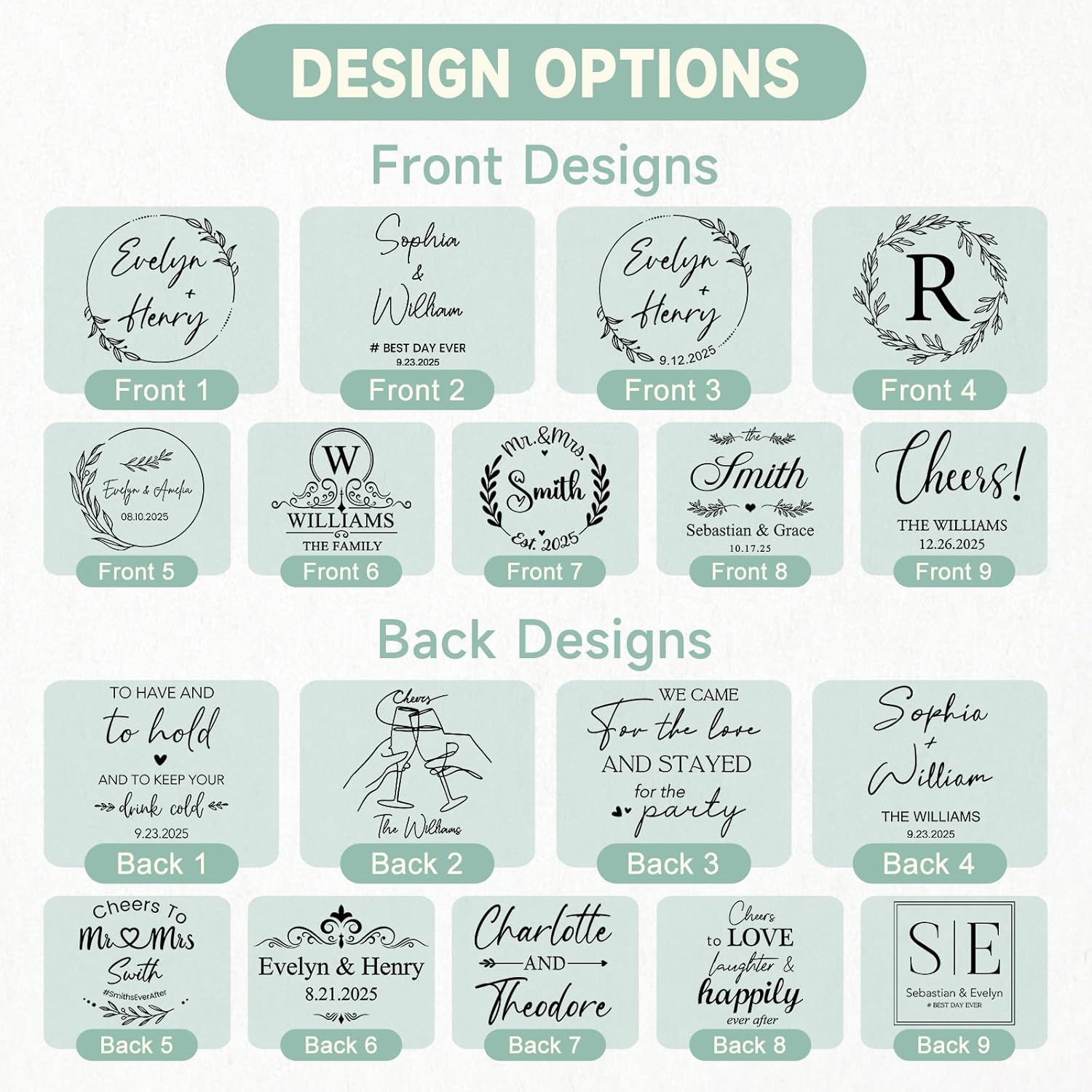 Custom Wedding Can Coolers for Guests Bulk, 100 Pack Personalized Multi-color Can Sleeves with Names Dates Quotes Monogram, Insulated Drink Holder for Wedding Engagement Party Favors, 12 oz Slim