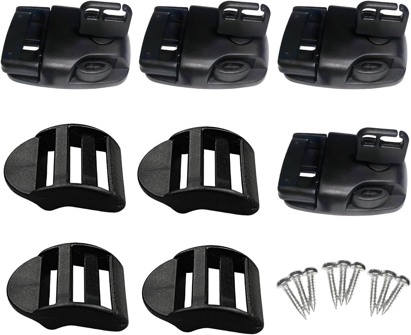4 Sets Spa Hot Tub Cover Clips Latch Replacement Kit - Heavy-Duty Spa Cover Latches with 4 Clip Locks 4 Slides 4 Keys 9 Screws， Hardwares Accessories for Secure Cover Protection (Black)