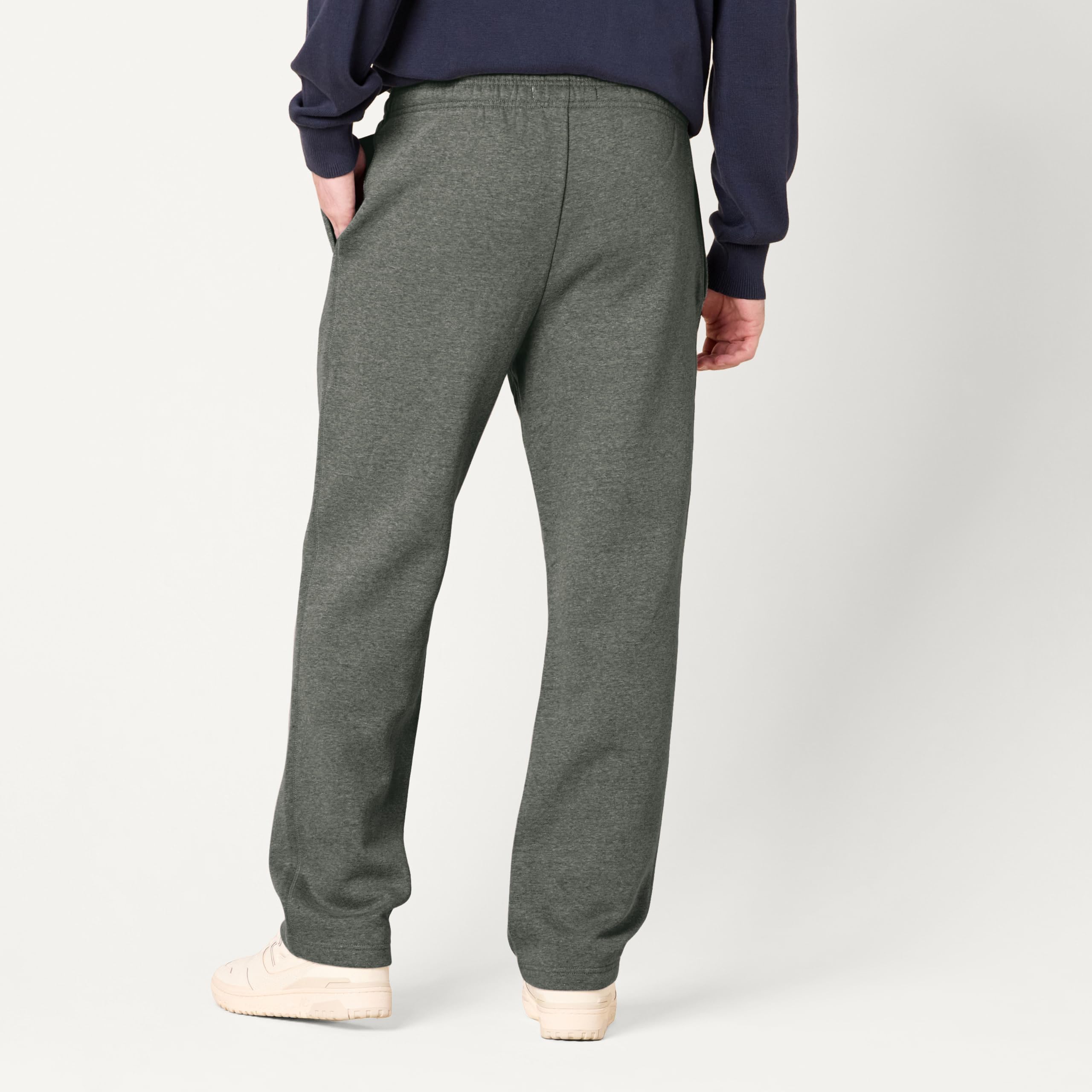 Amazon Essentials Pantalones Deportivos de Forro Polar con Parte Inferior Abierta (Disponibles en Tallas Grandes y Largos Especiales) Hombre