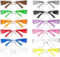 Vista 11 de SAFE HANDLER Gafas de seguridad con patillas de color transparente Talla única, para adultos, jóvenes, lente de policarbonato protector