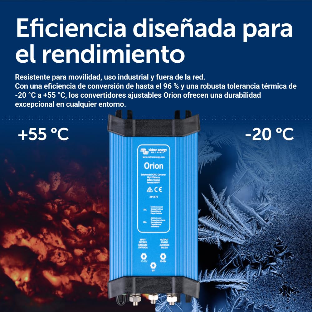 Victron Energy Orion IP20 24/12-Voltios 70 amperios Convertidor de CC a CC No Aislado, Alta Potencia