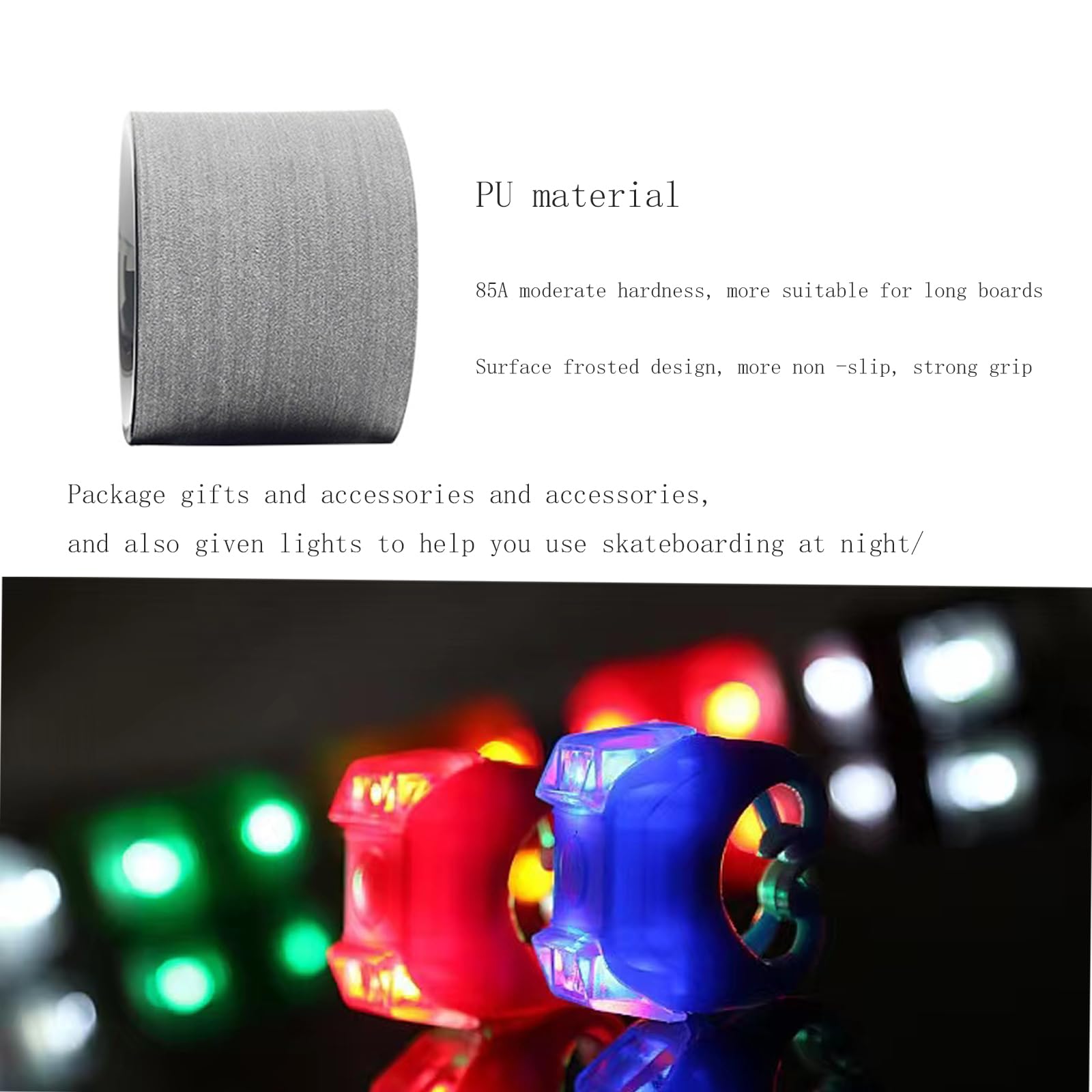 ANWEALTH Longboard Achsen Set 70mm - Skateboard Räder 80A Mit ABEC 11 Lagern