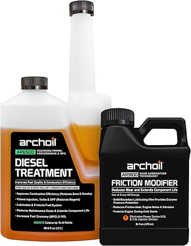 Archoil AR9100 - Modificador de fricción + tratamiento diésel AR6500 (40 onzas) - Trata 400 galones
