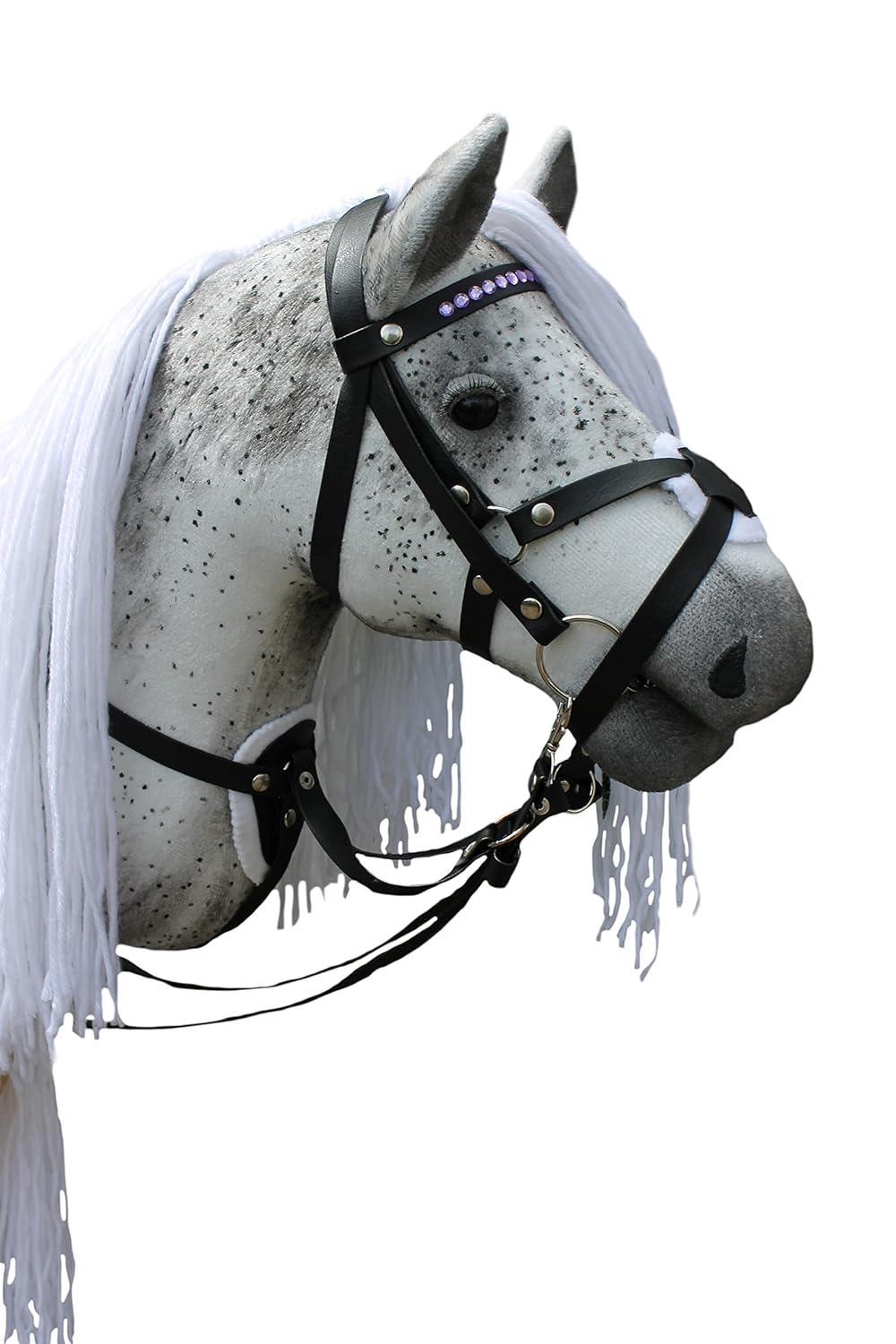 Hobbyhorse with bridle A3 Realistic steckenpferd Fleabitten ACE Amazon.de HandmadeProdukte