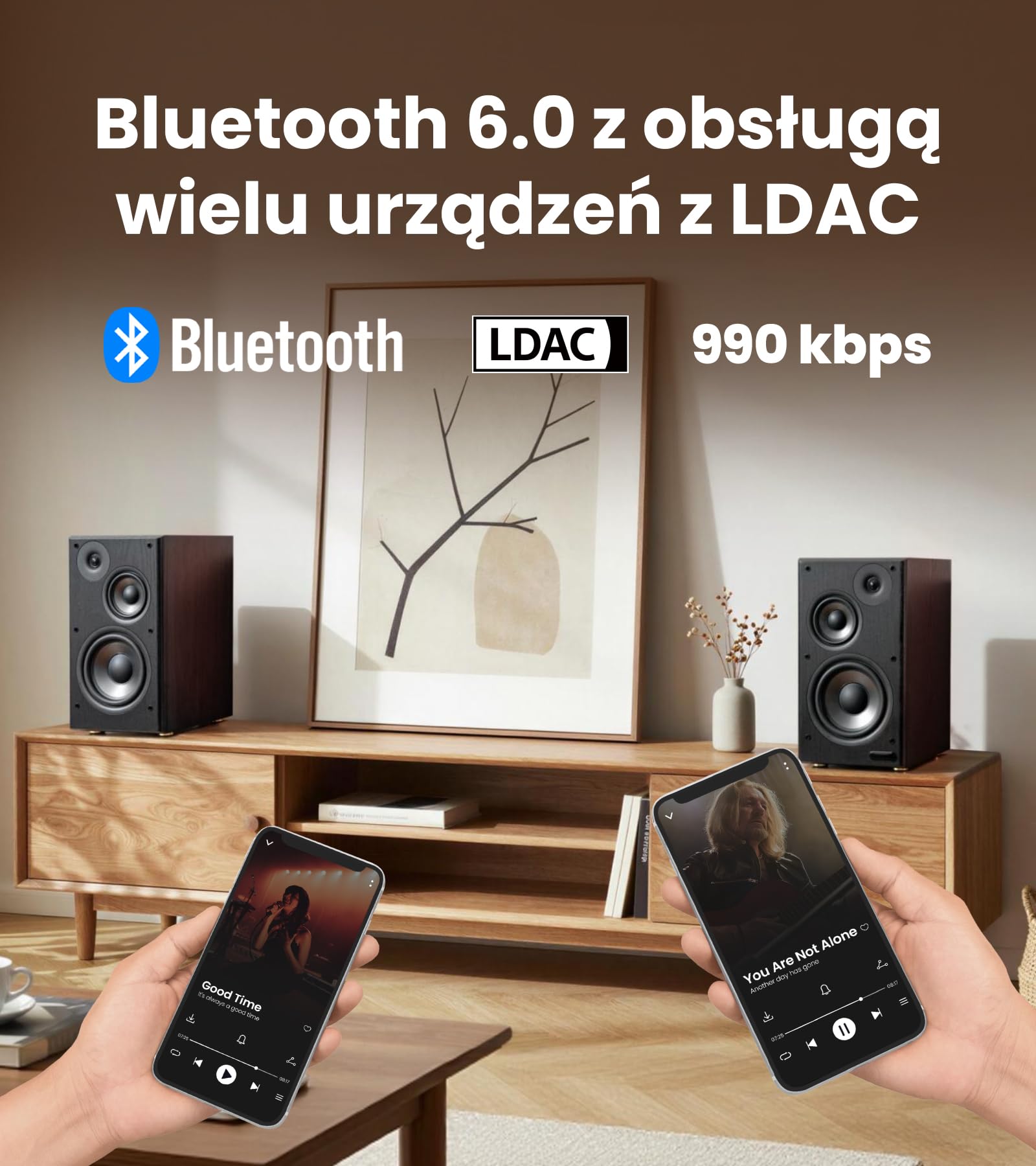Edifier R2750DB MKII 3-drożne aktywne głośniki półkowe, kolor orzechowy | 144W, Hi-Res, Monitory Studyjne, Wyjście Na Subwoofer, Bluetooth 6.0 Ldac, Do Studia, Kina Domowego I Zestawu Biurkowego
