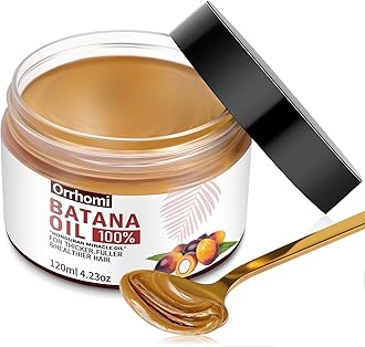 Batana Oil for Hair Growth, 100% Pure & Organic, Cold Pressed Traditional Palm Nut, Unrefined Hair Growth Oil Prevents Hair Loss