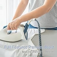 Vista 7 de Tabla de Planchar de Tamaño Completo, BlissBoard 43"x13" Tabla de Hierro Robusta y de Alta Resistencia con Soporte para Plancha, Funda Resistente al