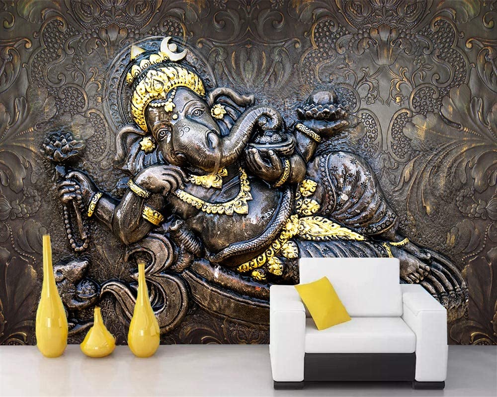 ALL YOUR DESIGN Ganesha Mural Wallpaper for Home Decor, Living Room, Bedroom,Play Room PVC Self Adhesive Water Proof 3D Wallpaper (Size 4 X 6 Feet) Pattern-3 (B0B3RMW3R2) Amazon Price History, Amazon Price Tracker