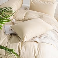 Vista 5 de NEXHOME PRO Funda de edredón Twin XL 100% algodón lavado, transpirable, duradera, texturizada, similar al lino, juego de ropa de cama para el hogar