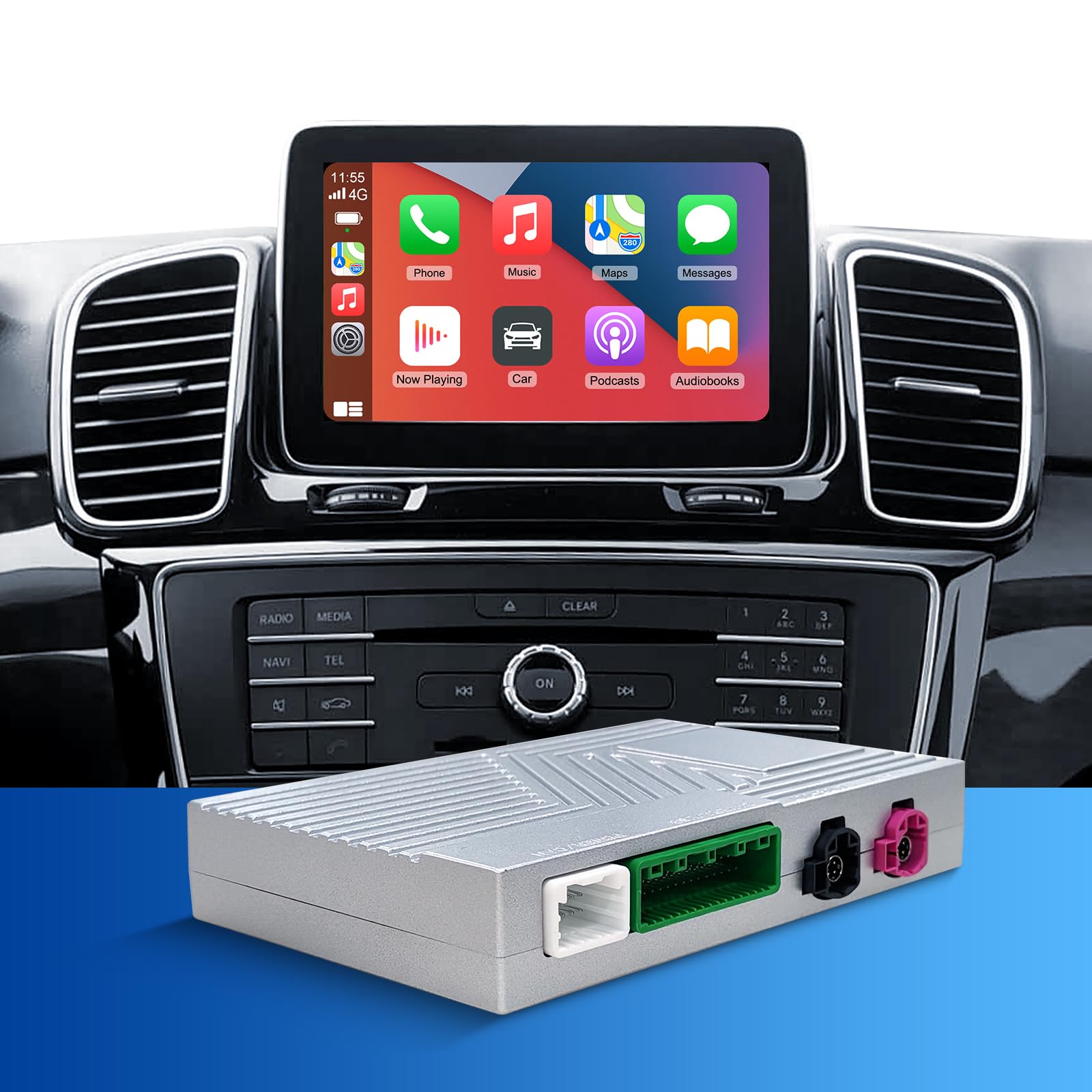 Kit rétrofit Décodeur Carplay sans Fil & Android Auto pour Mercedes Benz