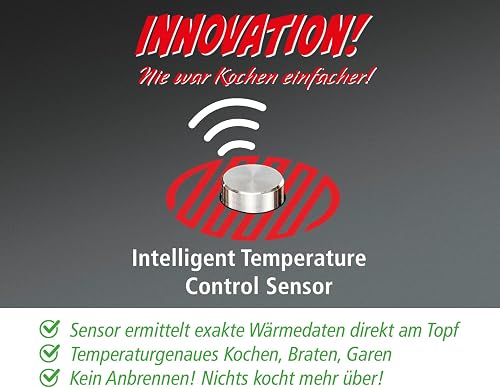ROMMELSBACHER CTS 2000/IN Induzione - Zona di cottura 145-220 mm, sensore di temperatura, Touch Control, 6 programmi, 10 livelli di potenza, funzione boost, timer, blocco tasti, 2000 W - 2