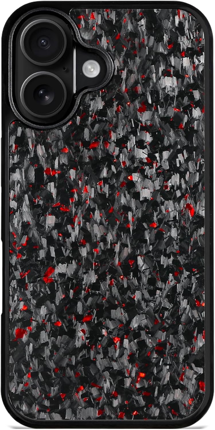 Forged Carbon Fiber Case for iPhone 17, Ultra-Thin All-Inclusive Magnetic Anti-Fall Protective Phone Case for iPhone 17,Soft TPU Bumper with Drop Protection (Black)