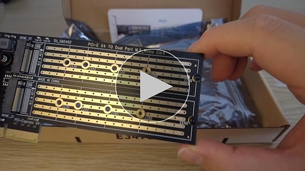 分岐不要 PCIe3.0x4からNVMeスロット4基 拡張カード ASM2812