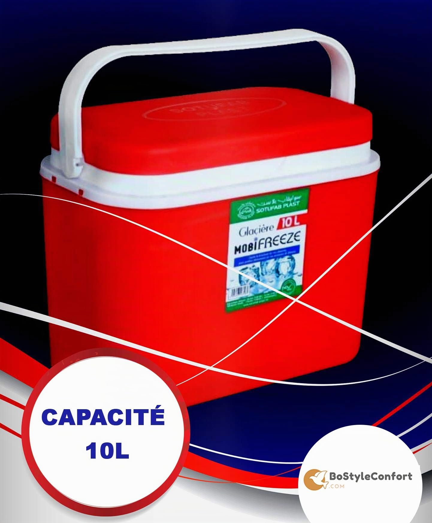 Bo Time Glacière Rigide de Camping 10L - Petite et Facile à Transporter - Camping, Pique-Nique, randonnée...