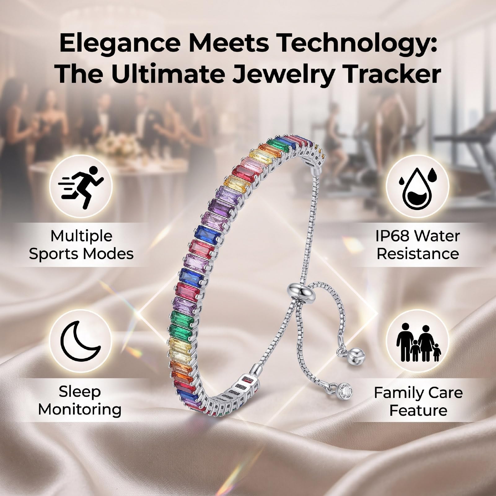 Sxhlseller Bracelet Intelligent de Traqueur de Forme Physique de Bijoux
