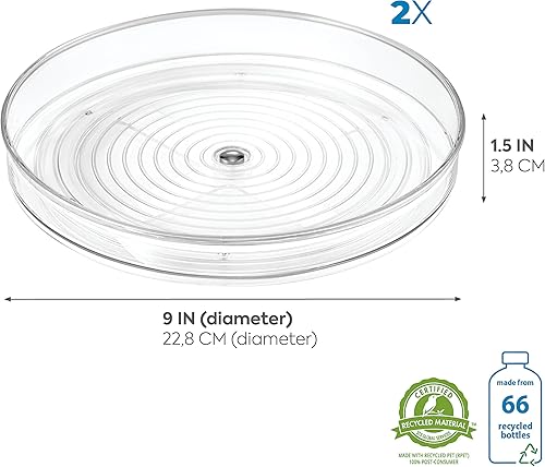 Miniatura 9 de InterDesign Linus Lazy Susan mesa giratoria organizadora de especias estante para alacena de cocina