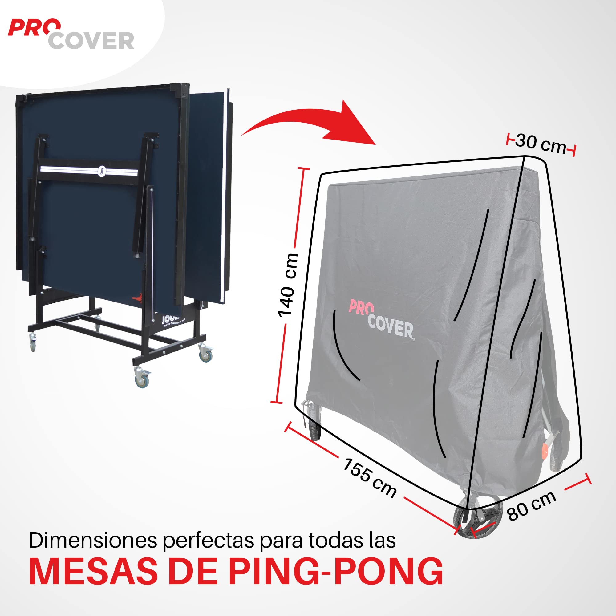 Funda para Mesa de Ping-Pong. Calidad Profesional. Ultrarresistente e Impermeable. Funda Universal para Mesa de Ping-Pong
