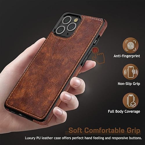 Miniatura 5 de LOHASIC Funda de cuero para iPhone 14 Pro Max compatible con Magsafe, delgada, de lujo, antideslizante, resistente, a prueba de golpes, cubierta