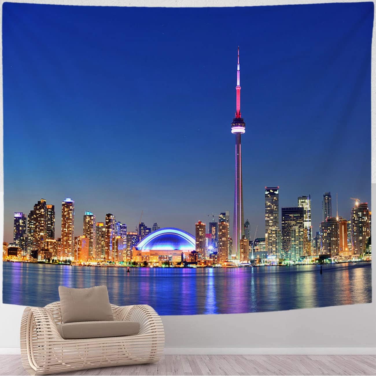 GRETIFY Cityscape Tapestry for Bedroom Toronto Skyline Multicolor