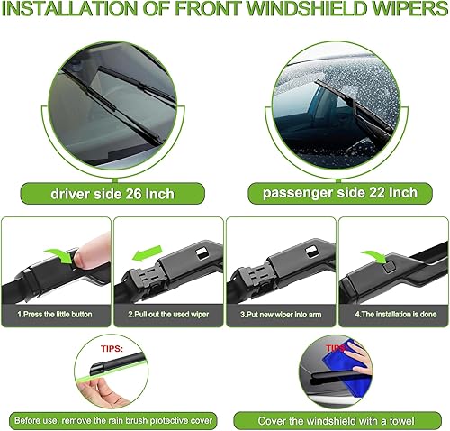 Vista 105 de PARRATI® - Limpiaparabrisas de repuesto y alto rendimiento con escobillas para parte trasera, para Dodge Durango y Jeep Grand Cherokee 2011-2023
