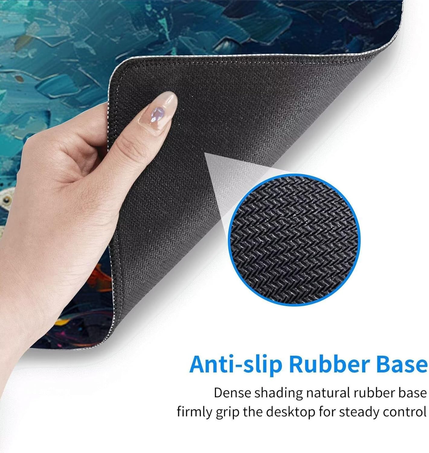 Large Mouse Pad, Fish Mouse Pad for Office Desk Accessories, 35.4 x 15.7 in Large Gaming Mouse Pad Ocean Desk Mat Laptop Keyboard Mat with Non-Slip Rubber Base, 3mm Thick Mouse Pad Gaming B-6