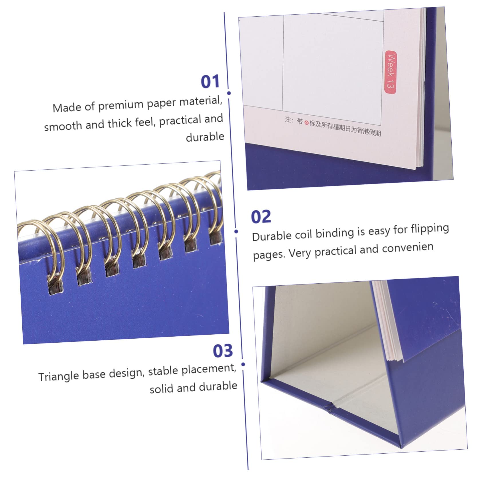 VILLCASE 5pezzi Mensile Scrivania Blu Planner Per Pianificazione e Programmazione Della Quotidiana Design