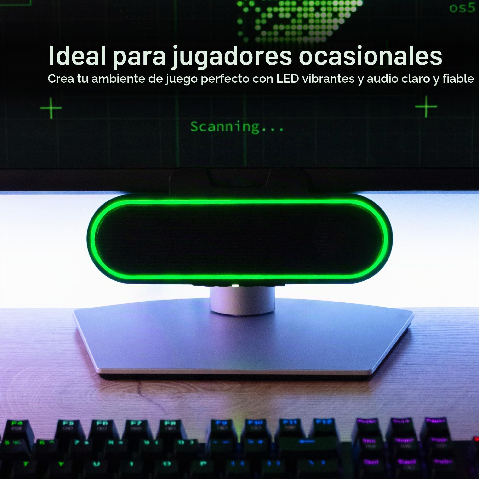 Cyber Acoustics CA-2890GX - Altavoz USB para juegos, 10 W, luces LED de