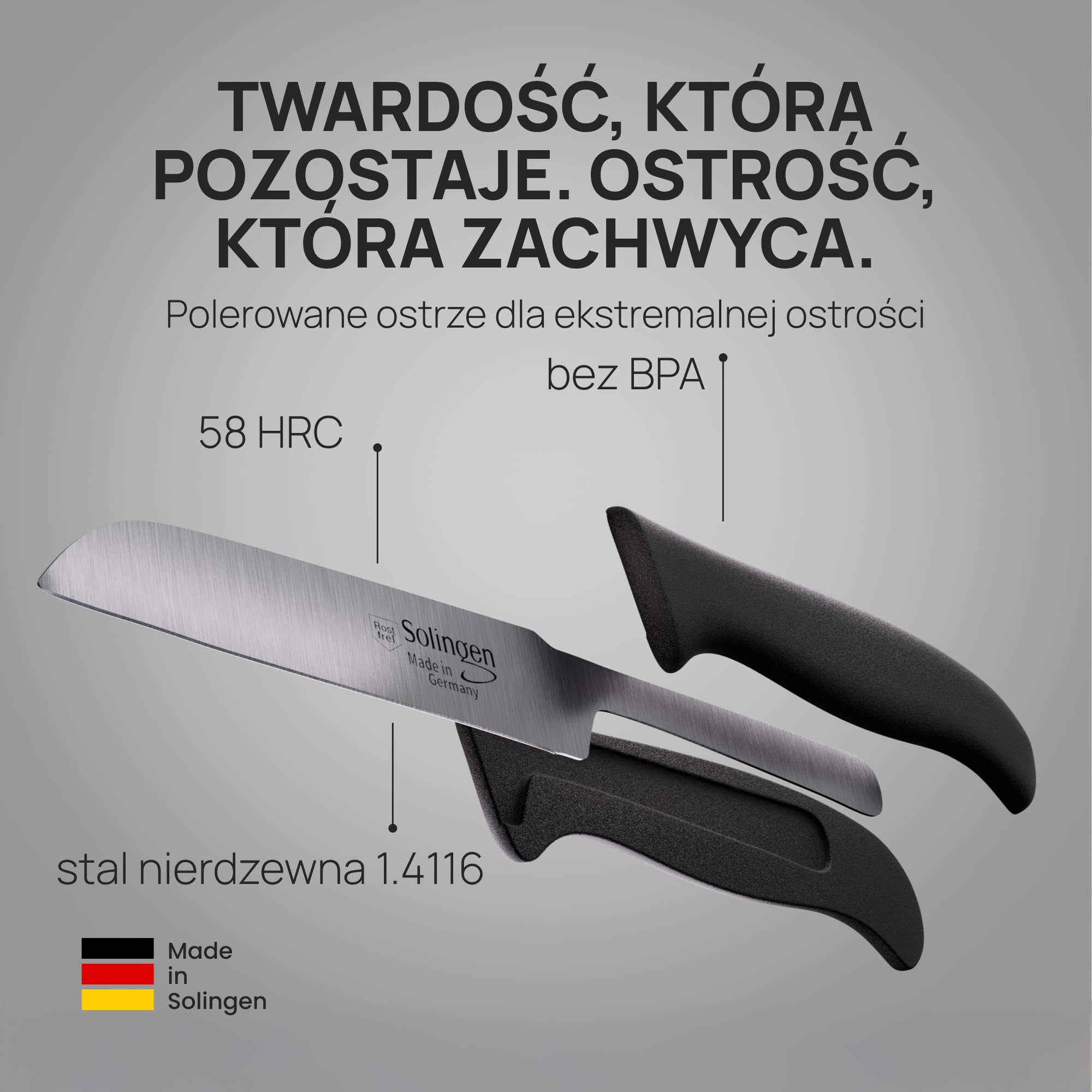 Schwertkrone® Nóż do obierania warzyw, owoców, mały, ostry, nóż do obierania ziemniaków, nóż uniwersalny, nierdzewny (2 x 3 prosty)