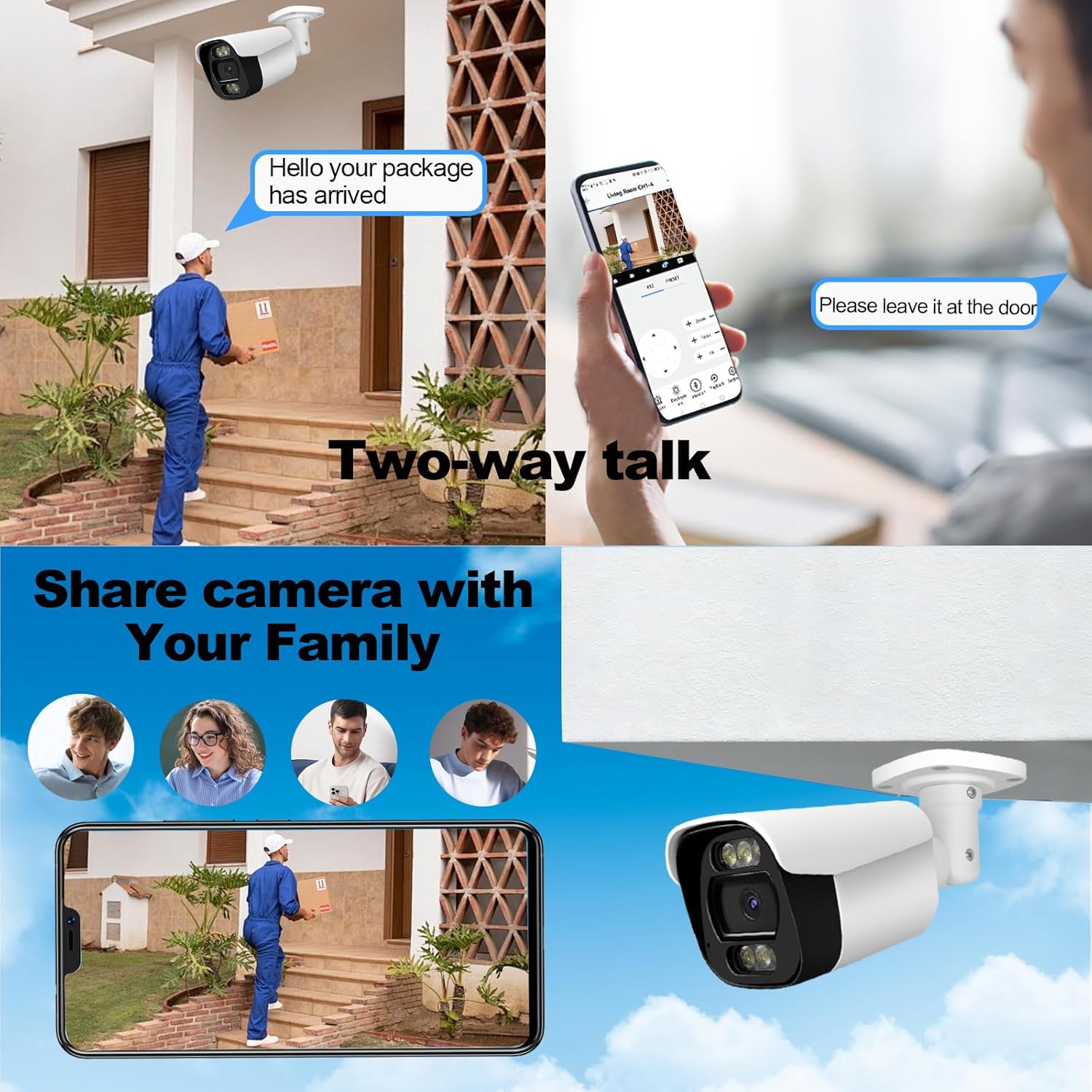 16CH Expandable PoE Security Camera System with All-in-One 10.1" LCD 4K NVR Monitor, 4Pcs 5MP PoE Bullet Cameras, Smart Dual Light, Two Way Talk, Plug & Play, Human Vehicle Detection, 1TB HDD