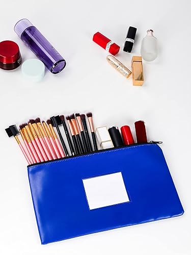 Miniatura 6 de SMARTAKE Paquete de 10 bolsas de dinero para depósito bancario con cremallera, bolsas de cuero con etiquetas, bolsas de maquillaje, para efectivo,