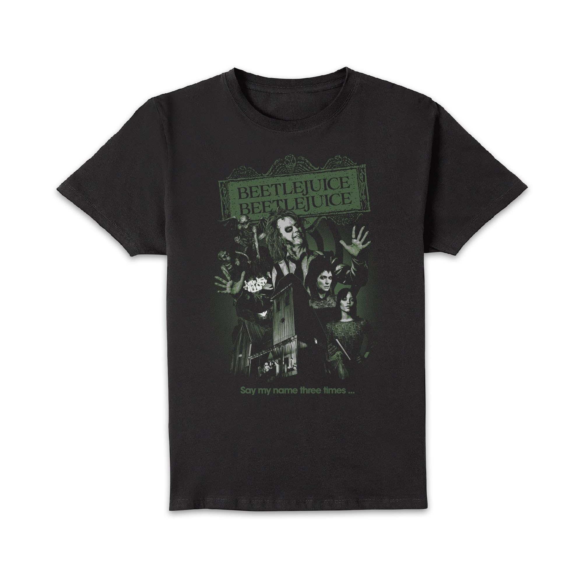 Beetlejuice Unisex Black Welcome Home T-Shirt - | Size: Large