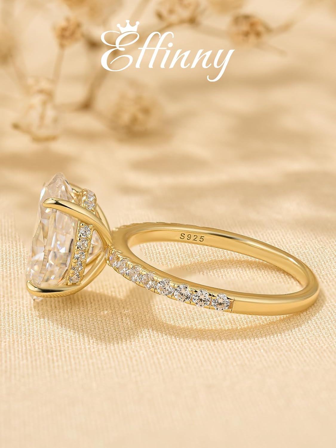 3.5ct Elongated Oval Cut Moissanite Engagement Ring for Women,Genuine D Color VVS1 Clarity,925 Sterling Silver Solitaire Promise Ring for Wedding,Daily,Travel,Party - Image 6