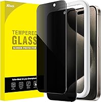 Vista 27 de JETech Protector de pantalla de cobertura completa de privacidad para iPhone 12 Pro Max de 6.7 pulgadas, película de vidrio templado antiespía