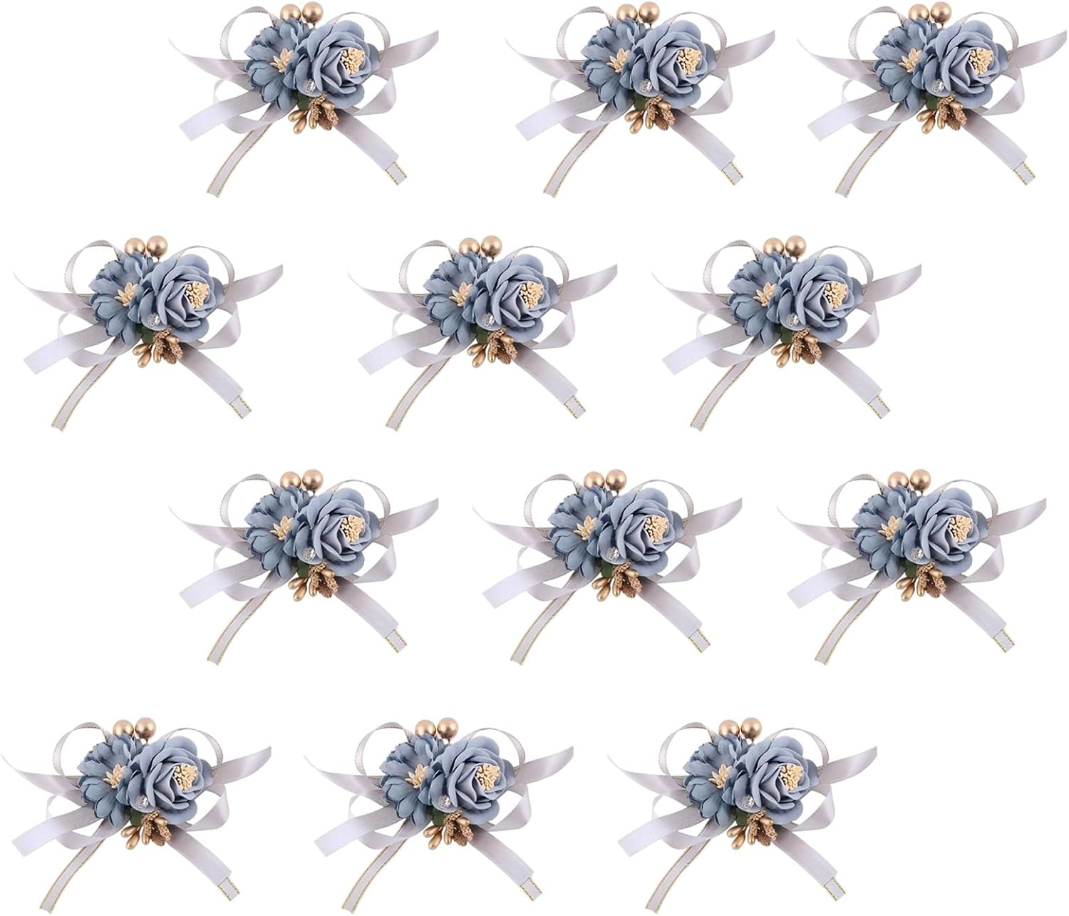 Blush Pink Boutonnieres Set of 12 for Groom Groomsmen Best Man Artificial Flower Formal Party Boutonniere for Men Suit Decoration Wedding Graduation Prom Homecoming Blush Pink