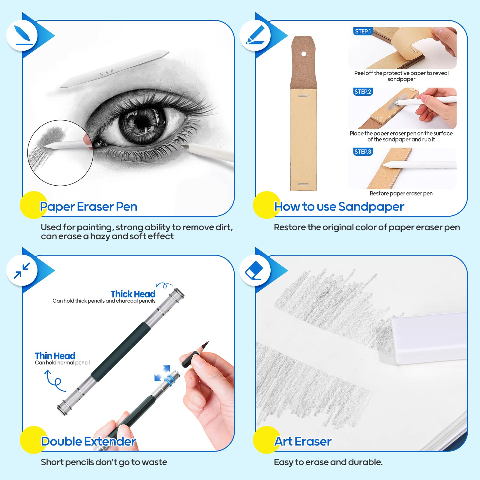 Set Matite Da Disegno H&B - 35 Pezzi Professionali | Per Artisti, Principianti E Studenti - Foto 13