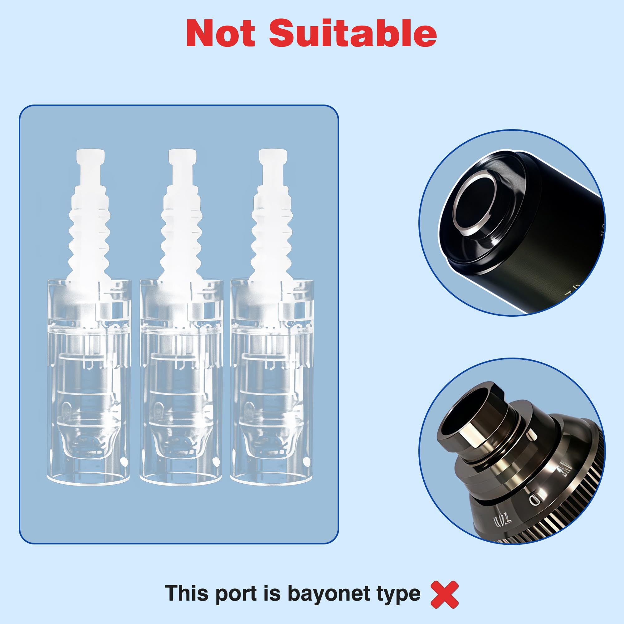 Xahpower 10 Pcs Microneedling Pen Replacement Cartridges, Dermapen Nano-3D/Nano Round Needle Cartridges, Individually and Sealed Bags - Image 4