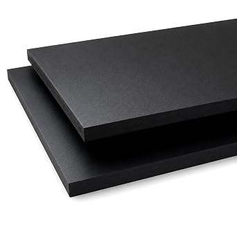 Plastic-Craft | PVC Sheet, Black Pack of 4