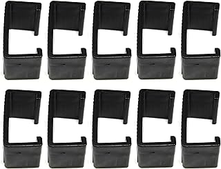 JSP Manufacturing Patio Rattan Wicker Furniture Medium Alignment Fasteners Clips for Sectional Sofa Chair (10) Black