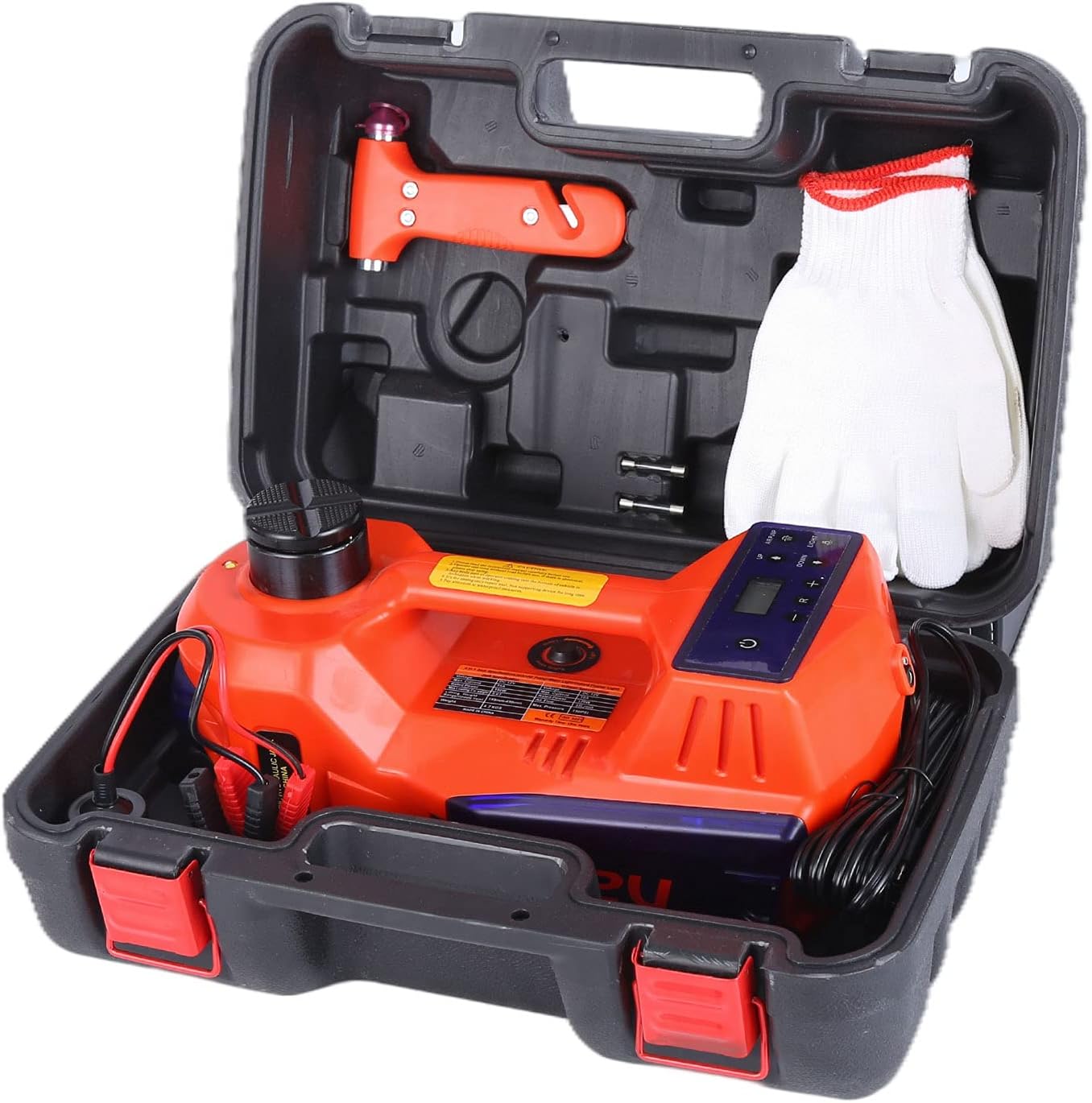 Trihelper TouchScreen Hydraulic Jack Kit Upgraded 4 in 1 Electric Car Jack Stands