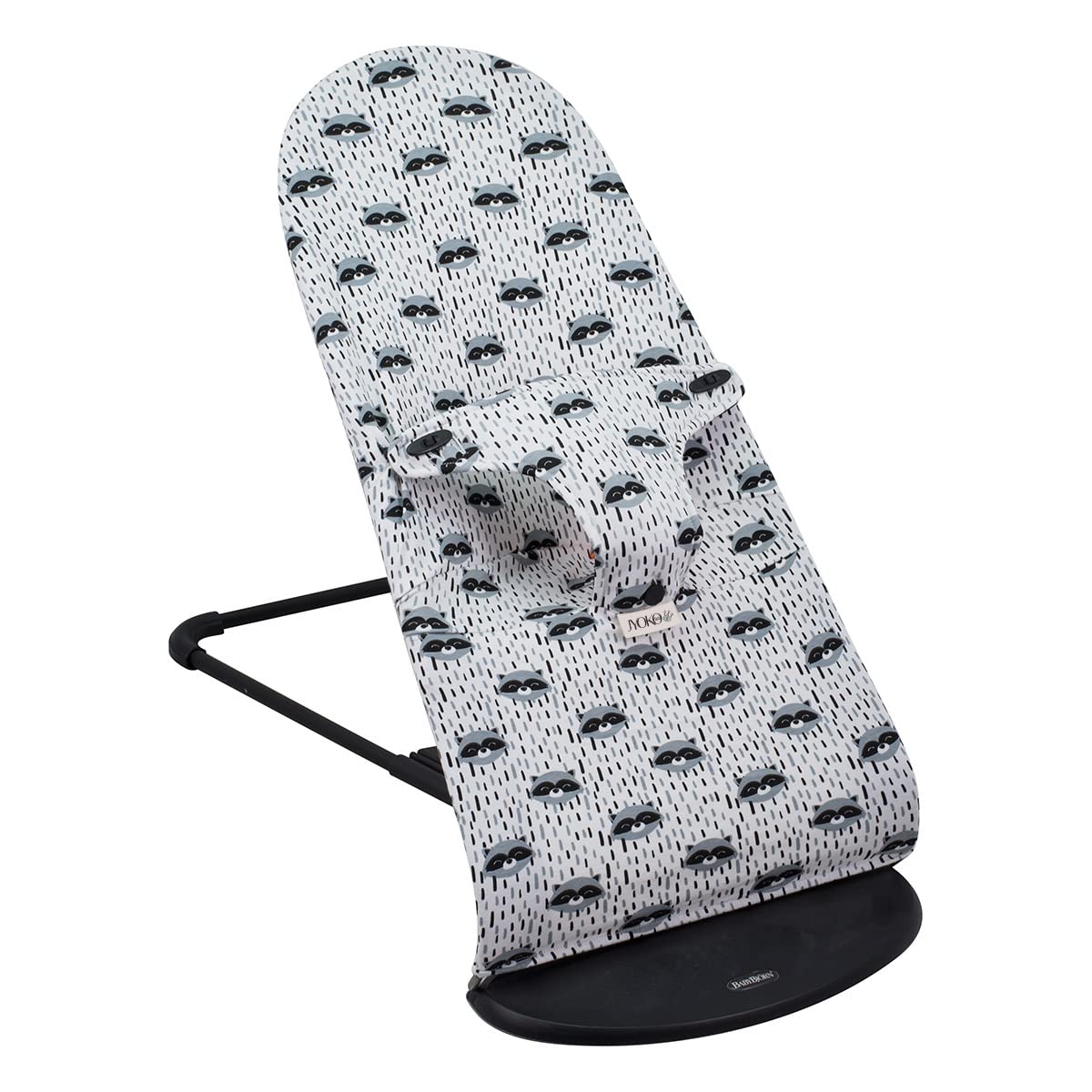 JYOKO Kids Cubre Funda para Hamaca, Compatible con BabyBjörn Balance, Balance Soft y Bliss, Uso sobre La Funda Original (Raccoon, ALGODÓN)
