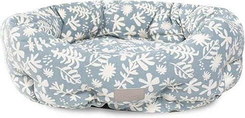 Vista 9 de Fringe Studio - Cama para mascotas Nosey Dog Spot Round Cuddler, 20 x 19 x 8 pulgadas (203001), pequeña par acampar
