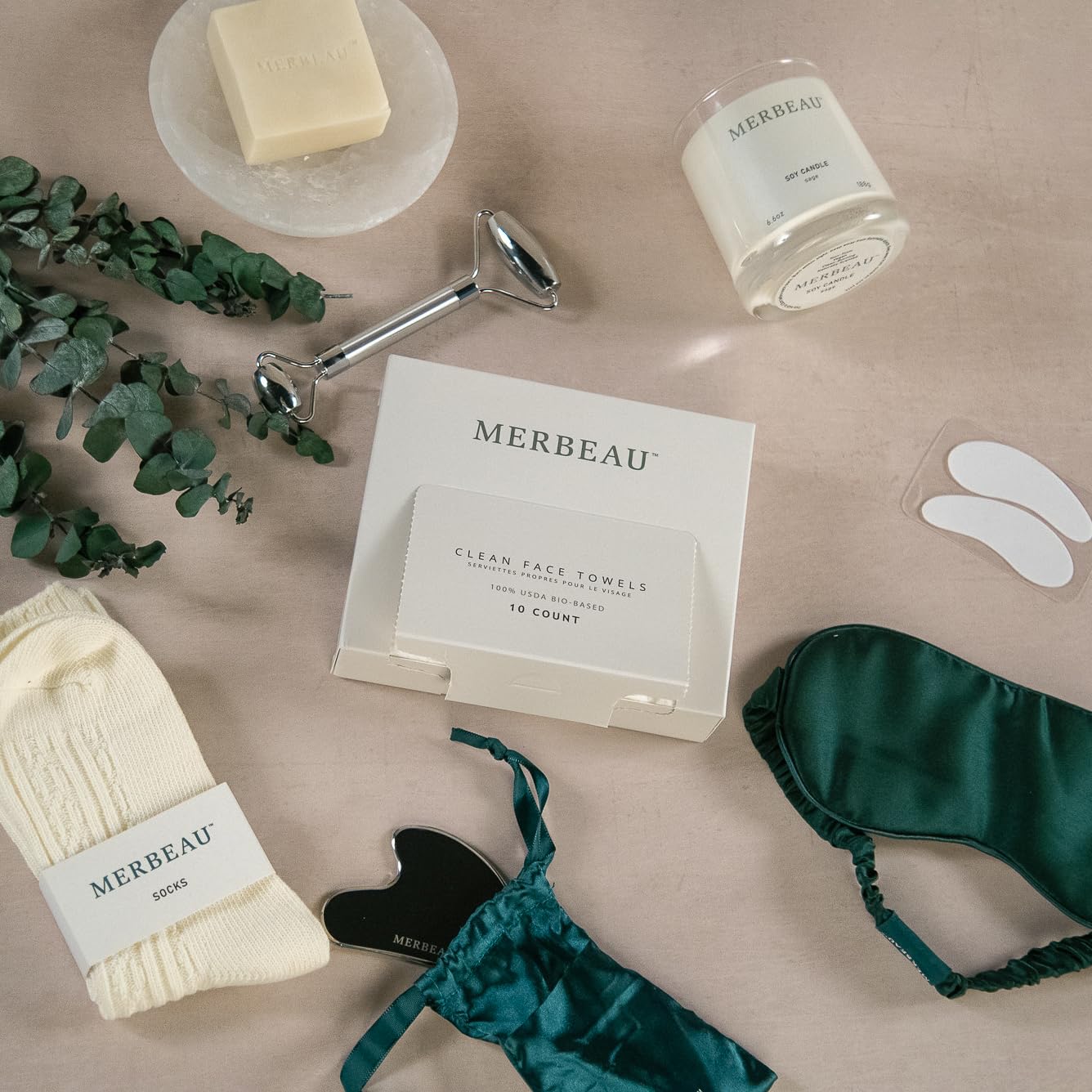 Luxury Self Care 13 Piece Gift Set – Non-Toxic, Clean Ingredients, Naturally-Scented Essential Oils, Candle, Socks, Bar Soap, Bath Bomb, Clean Towels, Hair Clip, Tumbler & More – Spa Kit, NEW - Image 5